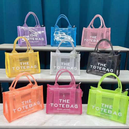 MARC JACOBS The Tote Bag Fashion Women Transparent PVC Bag + Sunglassess + Visor Hat with OPP Packing BBAG-050