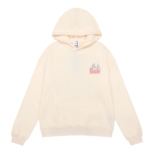 Rhude Fashion Loose 100% Cotton Hoodie For Men and Women RHD-012