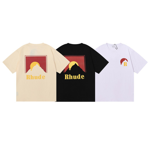 Rhude Fashion Loose 100% Cotton T-shirt For Men and Women RHD-026