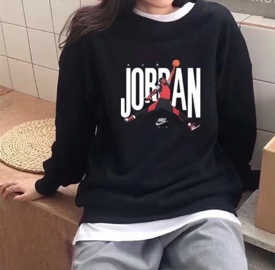 Nike Air Jordan Men and Women 100% Cotton Chest Big Logo Crewneck Sweater with All Tags NKAR-048