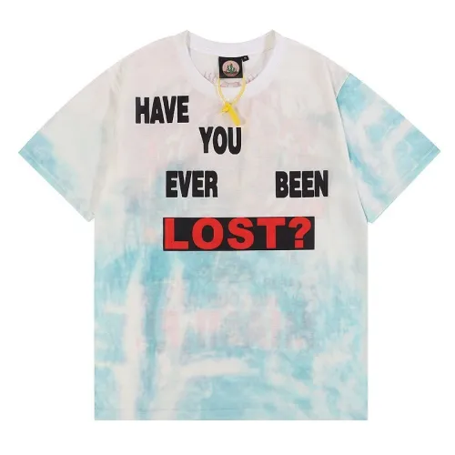 Hip Hop Kanye Fashion Loose 100% Cotton Travis Tie-dye Contrast Graffiti T-shirt For Men and Women KAYE-012