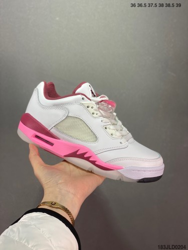 Company Level High Quality Nike Air Jordan Retro 5 Suede Leather Upper Jumpman DX4390-116 Sneaker For Women with Box HYAJ-036