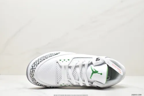Company Level High Quality Nike Wmns Air Jordan 3 Retro Lucky Green  Super Soft Nappa Top Layer Lychee Grain Leather Splicing Fiber Leather Upper Material Insole Configuration Perfusion PU Cushioning Material Built-in Window-type Air Cushioning Air Cushion CK9646-136 Sneaker with Box HYAJ-032