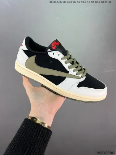 Company Level High Quality Travis Scott Joint Nike Air Jordan 1  Reverse Mocha  Top Layer DM7866-162 Sneaker with Box HYAJ-042