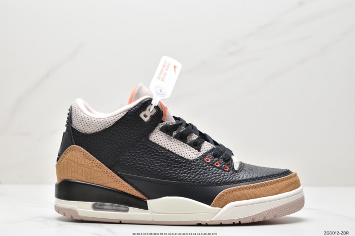 Company Level High Quality Nike Air Jordan 3 Retro Pebbled Leather Upper Material CT8532-008 Sneaker with Box HYAJ-031