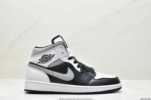 High Quality Nike Air Jordan 1 Mid Green Yellow  554724-113 Sneaker with Box HYAJ-052