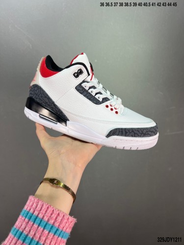 High Quality Nike Air Jordan 3 Retro Pebbled Leather Upper Material CZ6431-145 Sneaker with Box HYAJ-119