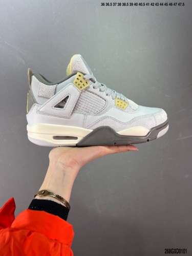 Company Level High Quality Off White Joint Nike Air Jordan 4 SE “Craft” Split Upper In A Mix of Leather, Suede and Textile DV3742-021 Sneaker with Box HYAJ-067