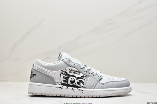 Company Level High Quality Nike Air Jordan 1 Low Paris Sky Grey  CV3043-100 Sneaker with Box HYAJ-177
