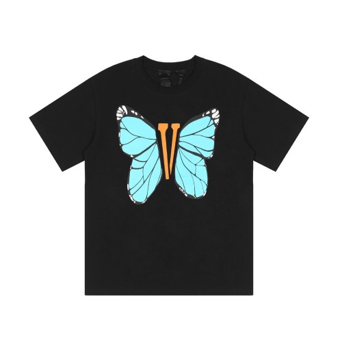 VLONE 100% Cotton Couple Blue Butterfly Print T-Shirt VT-085
