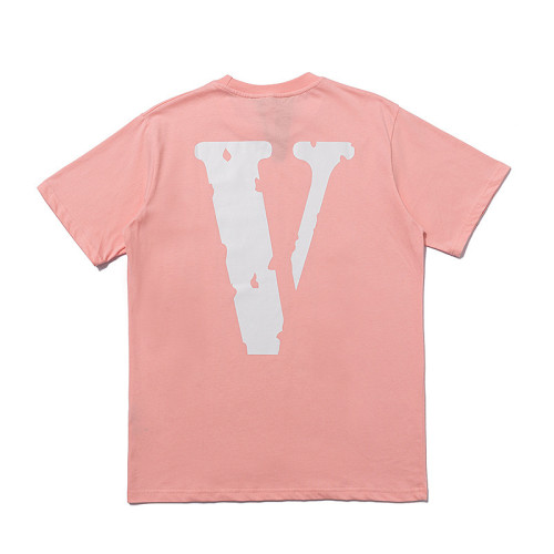 VLONE 95% Cotton Couple Limited Girls Pink T-Shirt VT-080