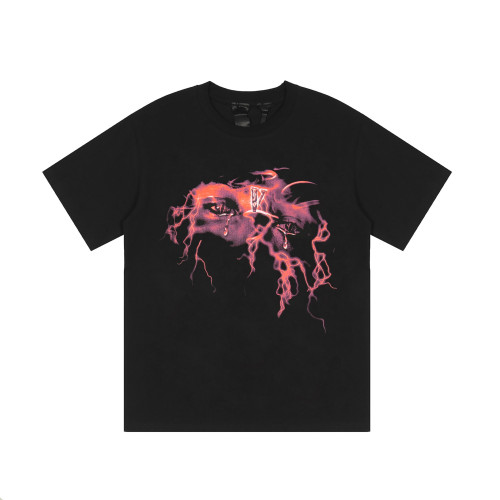 VLONE 75% Cotton Couple Doom Lightning Print T-Shirt VT-052