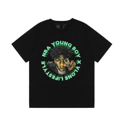 VLONE 100% Cotton Couple NBA YOUNG BOY Print T-Shirt VT-087