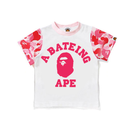 Kid's BEII&BAPE 99% Cotton Camouflage Sleeve T-shirt (3~8 years) BPH-428