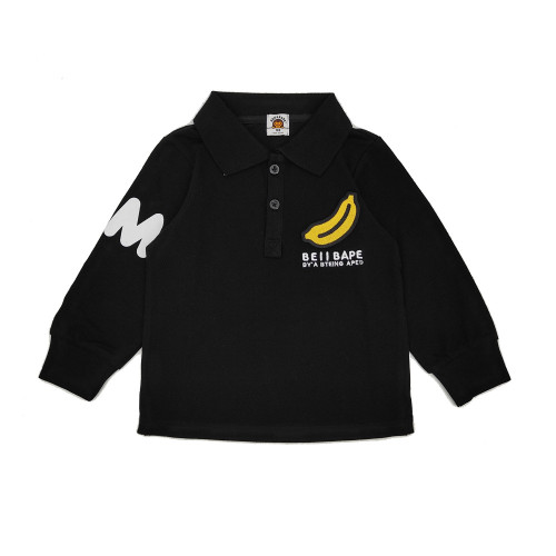 Kid's BEII&BAPE 95% Cotton Banana Embroidery Polo Shirt (3~8 years) BPH-455