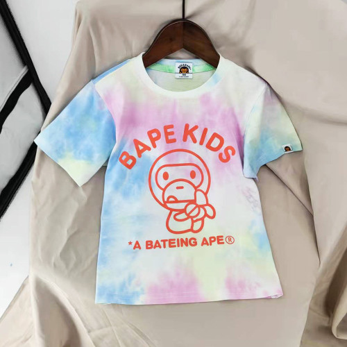 Kid's BEII&BAPE 99% Cotton Tie-dye Color Monkey Banana T-shirt (3~10 years) BPH-446