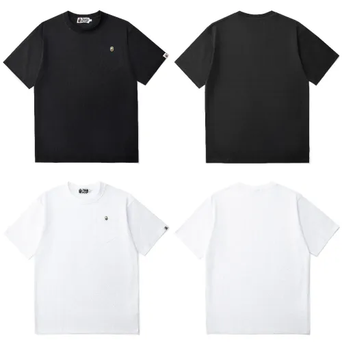 Adult Bape Fasion 230g 95% Cotton Embroidery Badge T-shirt BPH-019
