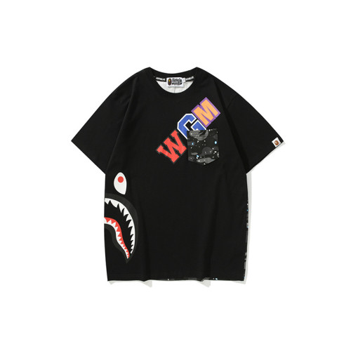 Adult Bape WGM Fasion 95% Cotton Luminous Stars Shark T-shirt BPH-142