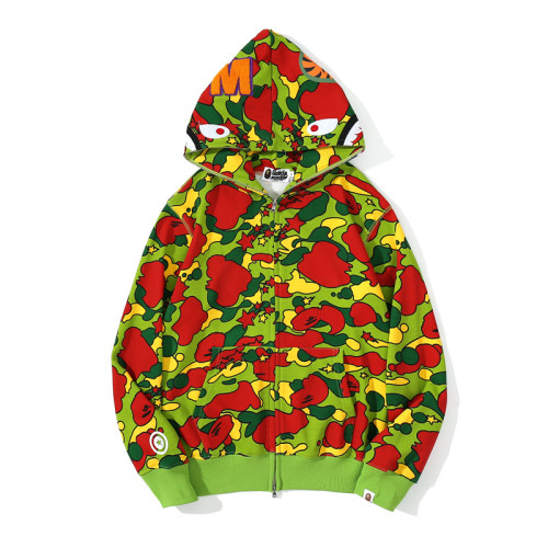Adult Bape Fasion 95% Cotton Camouflage Shark Hoodied Hoodie BPH-169