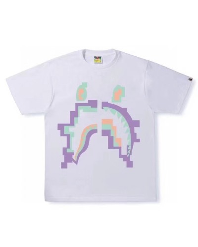 Adult Bape Fasion 95% Cotton WGM Puzzle Shark T-shirt BPH-152