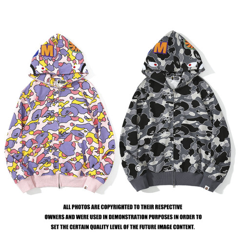 Adult Bape Fasion 95% Cotton Camouflage Shark Hoodied Hoodie BPH-170