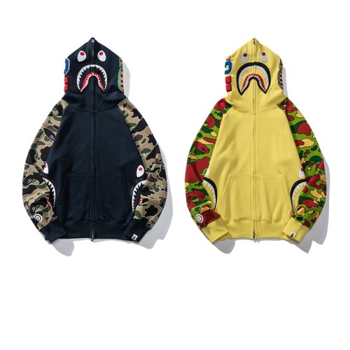 Adult Bape Fasion 90% Cotton Camouflage Sleeves Shark Hoodied Hoodie BPH-254