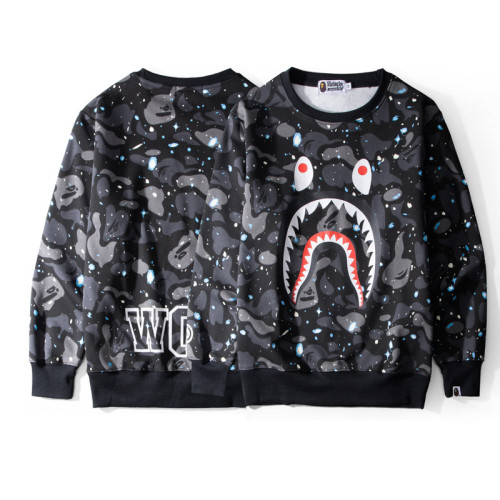 Adult Bape Fasion 80% Cotton Stars Shark Luminous Hoodie/Sweater BPH-259