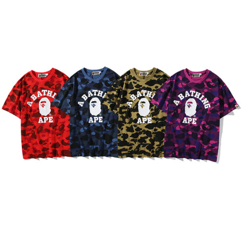 Adult Bape Fasion 90% Cotton Camouflage Ape T-shirt BPH-278