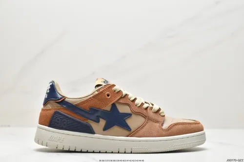 Company Level High Quality BAPE Sk8 Sta Low Soft Suede with Rubber Sole Sneaker with Box BPS-016
