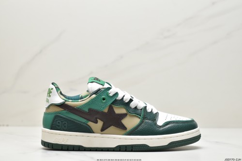 Company Level High Quality BAPE Sk8 Sta Low Soft Suede with Rubber Sole Sneaker with Box BPS-034