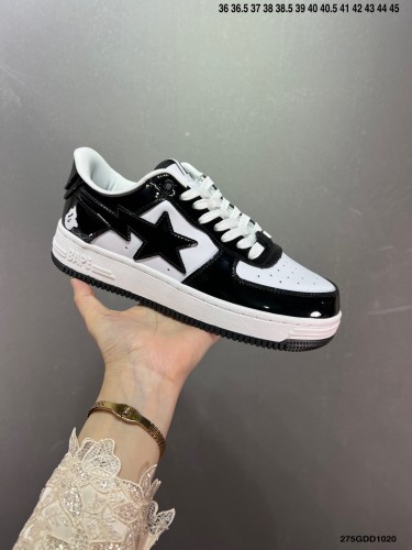 Company Level High Quality Bape Sta Sea Glass Insole Built-in Full Palm Air Cushion Patent Leather 1I80191004 Sneaker with Box BPS-064