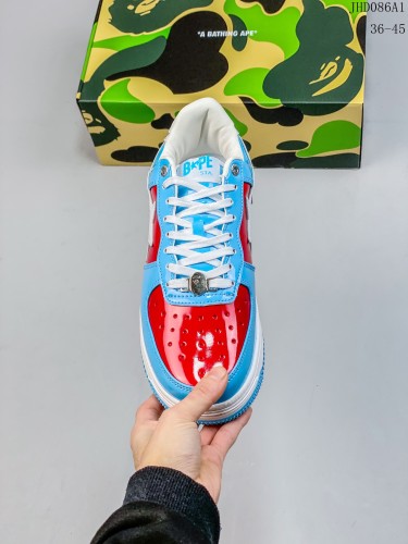 High Quality Bape Joint Air Force 1 Sta Low Glass Insole Built-in Full Palm Air Cushion Sneaker with Box BPS-074