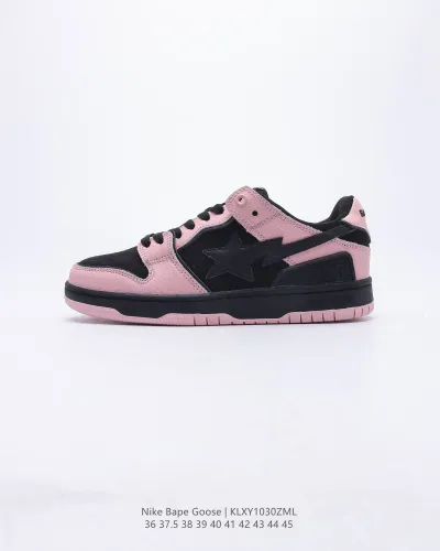 Company Level High Quality BAPE Sk8 Sta Low Soft Calfskin Upper with Ortholite Cushioning Insole External Wear-resistant Rubber Outsole Sneaker with Box BPS-037