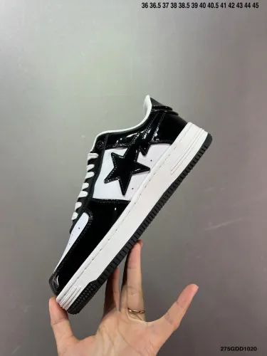 Company Level High Quality Bape Sta Sea Glass Insole Built-in Full Palm Air Cushion Patent Leather 1I80191004 Sneaker with Box BPS-064