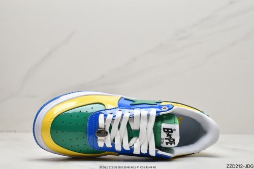 Company Level High Quality Bape Sta Low White Cowhide High-standard Material of Body Ortholite Cushioning Material Sole Sneaker with Box BPS-048