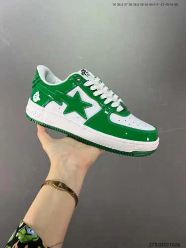 Company Level High Quality Bape Sta Sea Glass Insole Built-in Full Palm Air Cushion Patent Leather 1I80191004 Sneaker with Box BPS-063