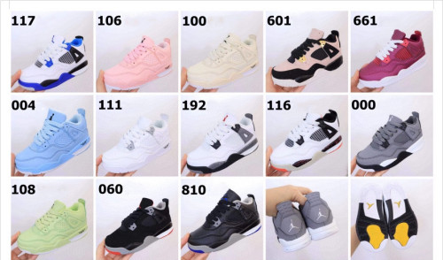 High Quality Kid's Nike Air Jordan 4 High Rubber Outsole Sneakers with Box KSS-025