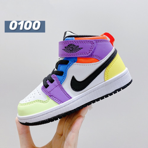 High Quality Kid's Nike Air Jordan 1 Joint Dior Elastic Band Velcro Sneakers with Box KSS-027