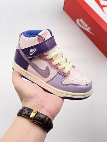 High Quality Kid's Nike Air Jordan 1 High Black Toe AJ1 Baby Sneakers with Box KSS-042