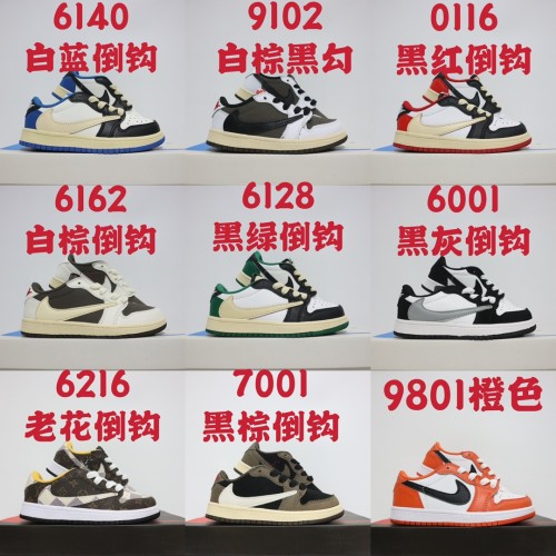 High Quality Kid's Nike Air Jordan 1 Low Barb Rubber outsoleWear-resistant and Non-slip Sneaker with Box KSS-083