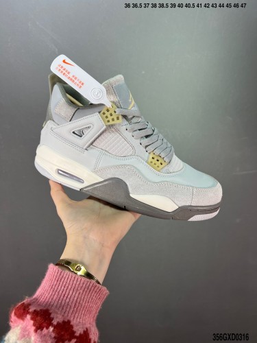 Company Level High Quality Nike Air Jordan 4 Retro SE Craft Gray Cement Jumpman DV3742-021 Sneaker with Box HYAJ-229