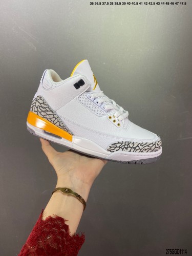 Company Level High Quality Nike Air Jordan 3 Retro Pebbled Leather Upper Material CK9246-108 Sneaker with Box HYAJ-312