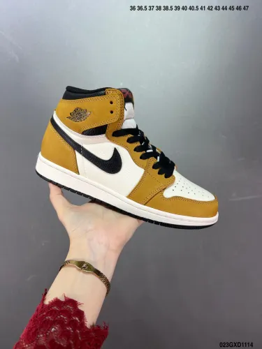 Company Level High Quality Nike Air Jordan 1 High AJ1 WH LV Top Layer Leather 555088-404 Sneaker with Box HYAJ-322