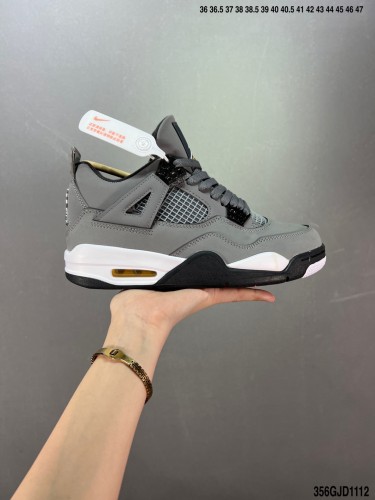 Company Level High Quality Nike Air Jordan 4 Retro  Infrared  Gray Cement 308497-032 Sneaker with Box HYAJ-332
