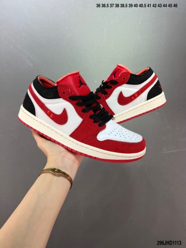 Company Level High Quality Nike Air Jordan 1 Low SE Craft  White and Phantom  Full Rubber Insole DN1635-100 Sneaker with Box HYAJ-343