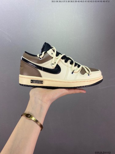 Company Level High Quality Nike Air Jordan 1 Low Full Rubber Insole 553560-164 Sneaker with Box HYAJ-331