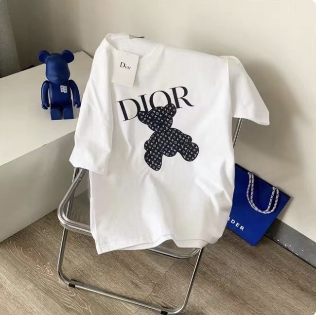 High Quality Dior 220g 100% Cotton Print Logo T-shirt for Women and Men with Original OPP Package and Tags DRTS-040