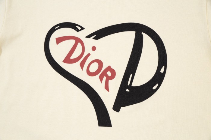 High Quality Dior 230g 100% Cotton Print Logo T-shirt for Women and Men with Original OPP Package and Tags DRTS-015