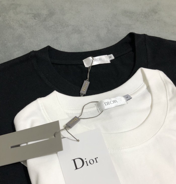 High Quality Dior 260g 100% Cotton Print Logo T-shirt for Women and Men with Original OPP Package and Tags DRTS-019