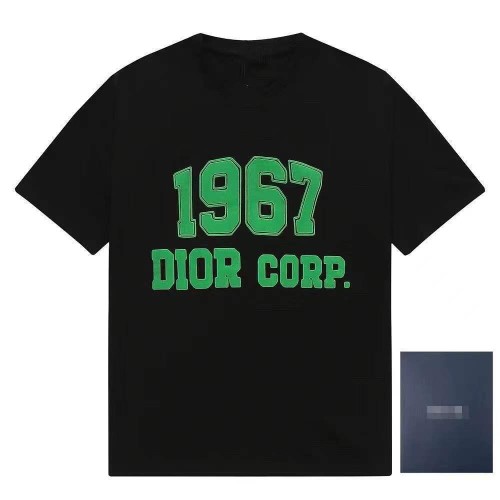 High Quality Dior 200g 100% Cotton Print Logo T-shirt for Women and Men with Original OPP Package and Tags DRTS-039